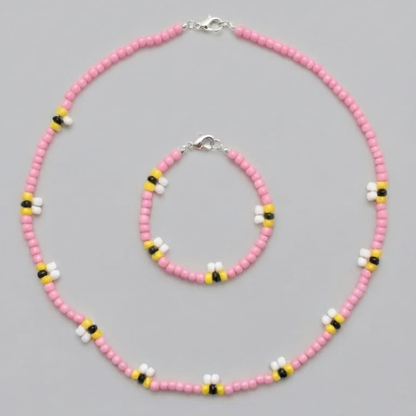 Honey Bee Necklace & Bracelet Set
