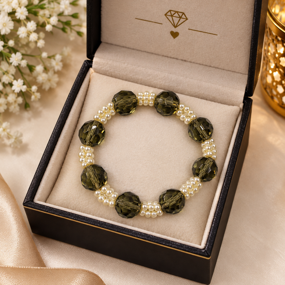 Olive Glow Twinkle Bracelet