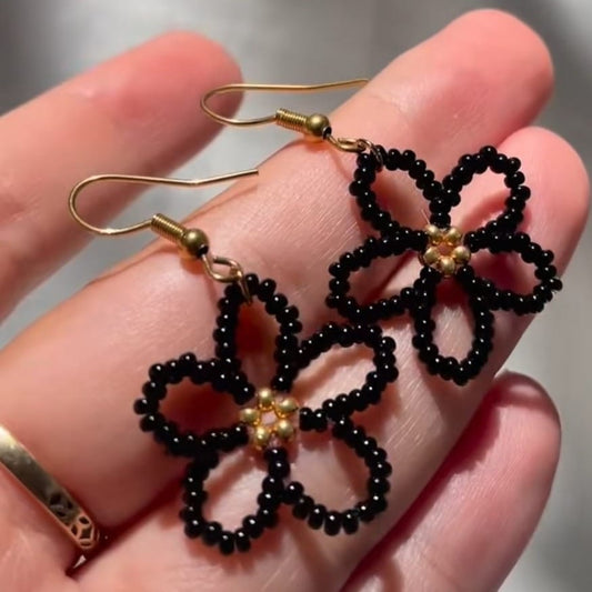 Flower Beaded Earrings