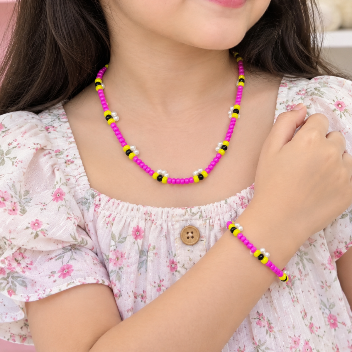Honey Bee Necklace & Bracelet Set