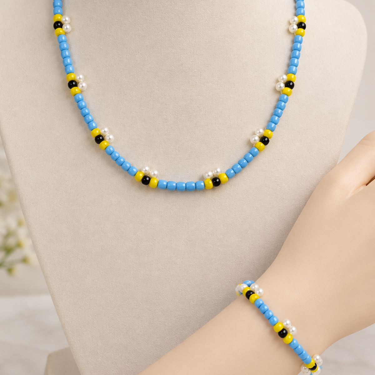 Honey Bee Necklace & Bracelet Set